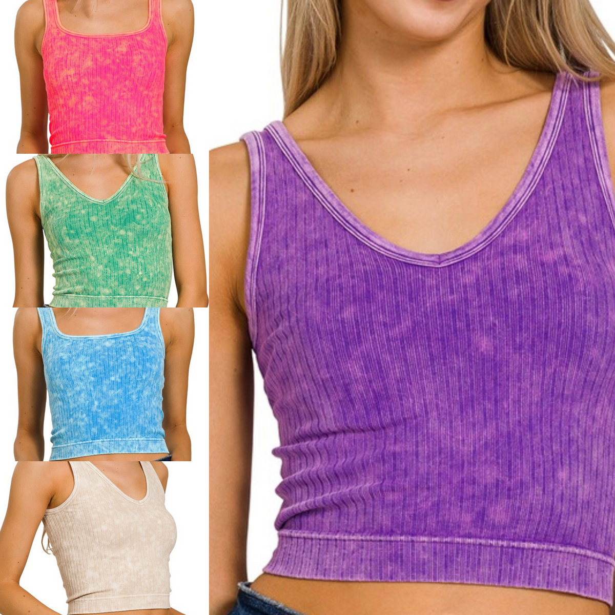 Ribbed Sports Tank - 7 Color Options