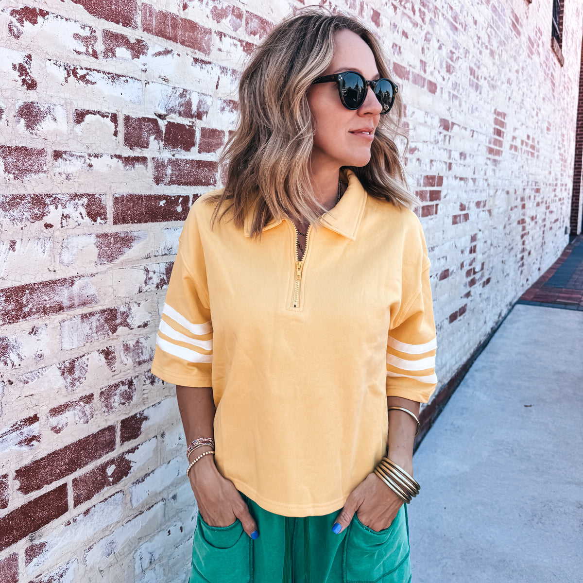 Quinn Quarter Zip - YELLOW