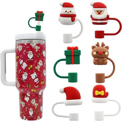 Christmas Straw Toppers – Prickly Pear TX