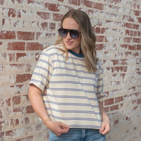 Dawson Daily Top - IVORY/BLUE