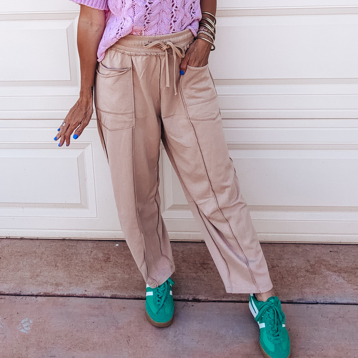 Braxton Barrel Louge Pants - OATMEAL