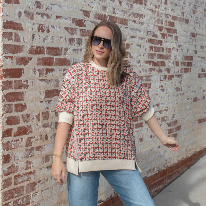 Field of Florals Top - RED