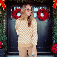 Harper Herringbone Turtleneck Sweater