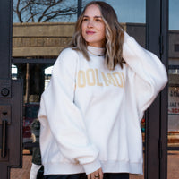 Mother + Cool Mom Reversible Mock Neck Sweater
