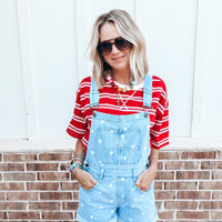 Americana Striped Top - RED