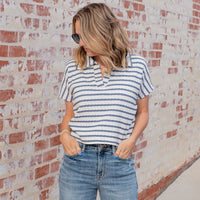 Chrisley Cropped Blouse - DENIM