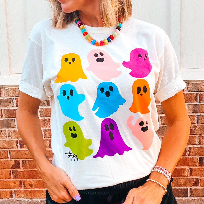 Colorful Ghost Tee