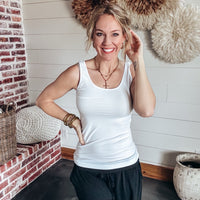 Two Way Seamless Tank- White