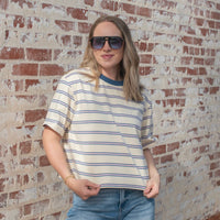 Dawson Daily Top - IVORY/BLUE