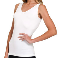 Two Way Seamless Tank- White