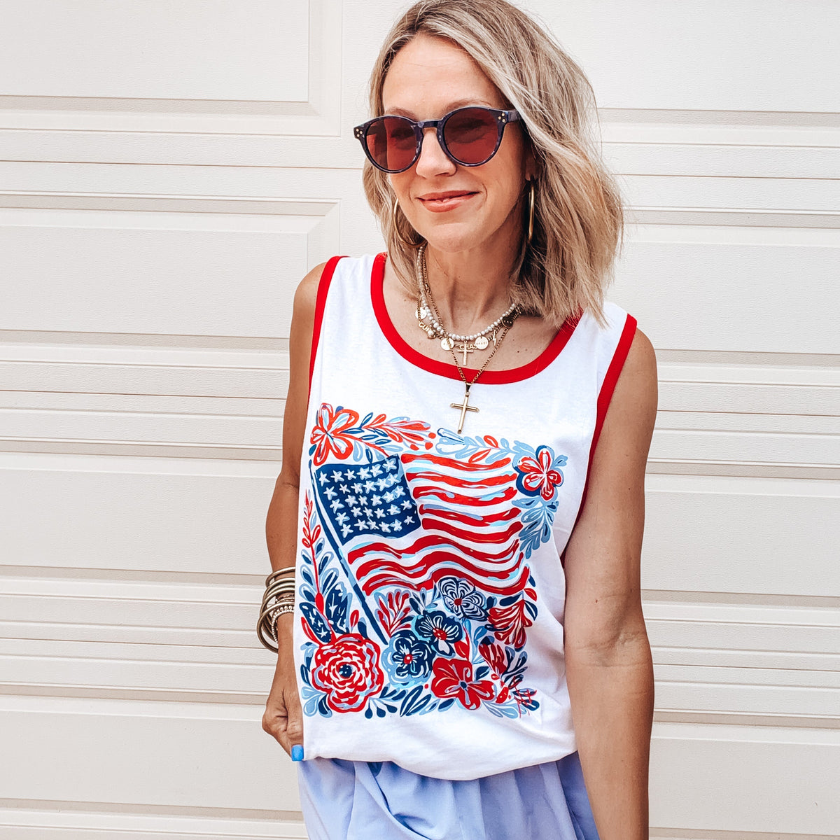 Flag & Flowers TANK
