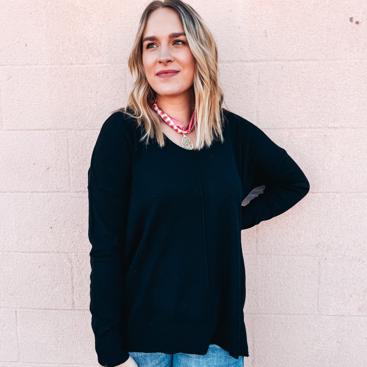 Comfort in Color Tunic - BLACK