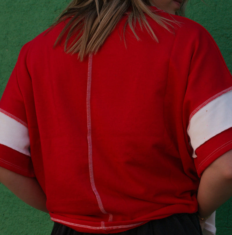 Simple Solids Top - RED