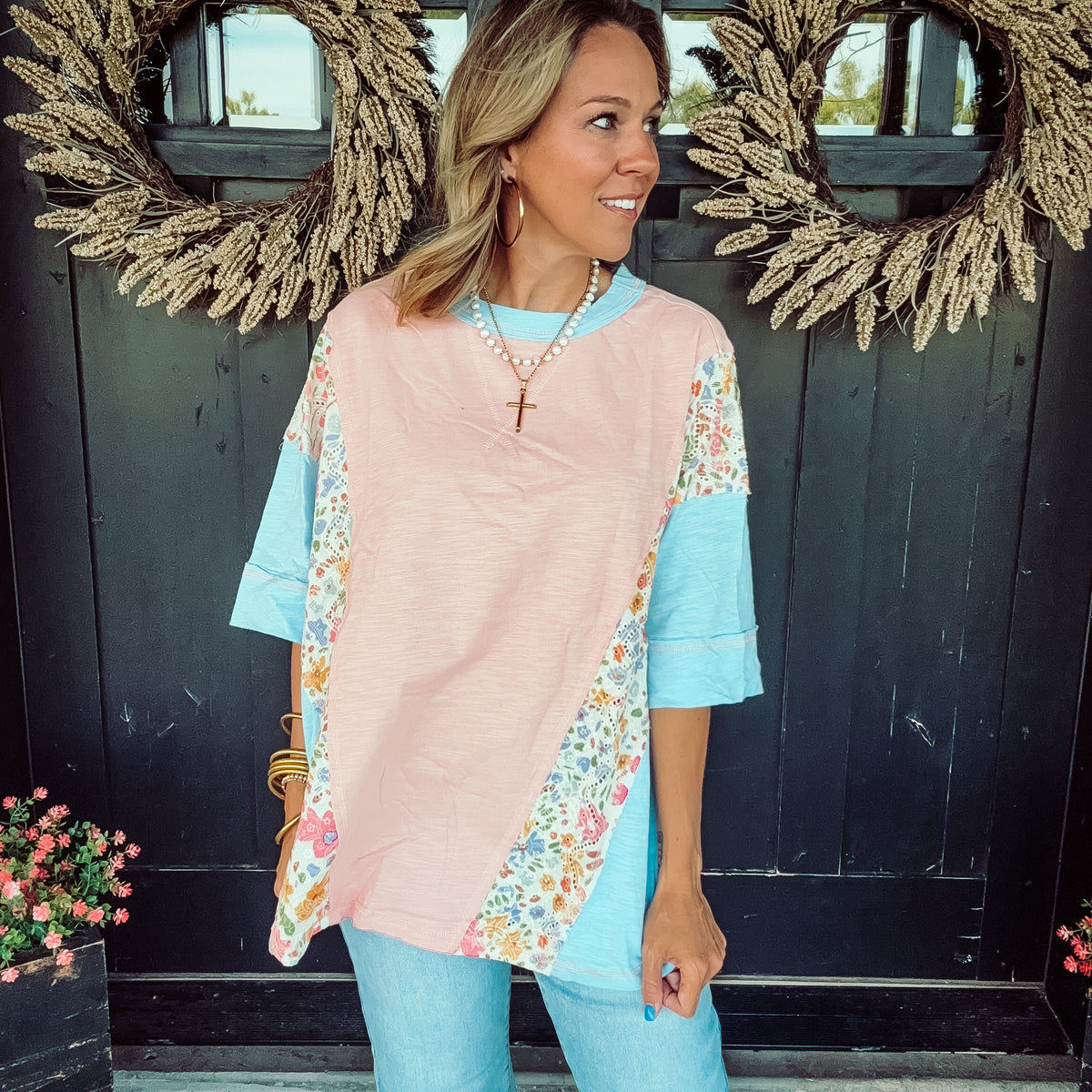 Floral Patchwork Top