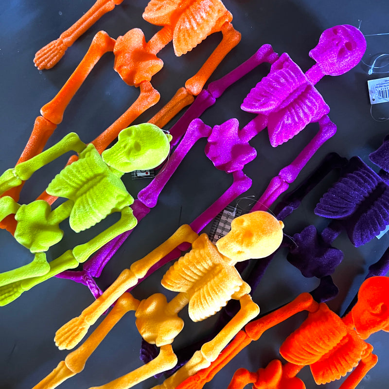 Colorful Flocked Skeleton