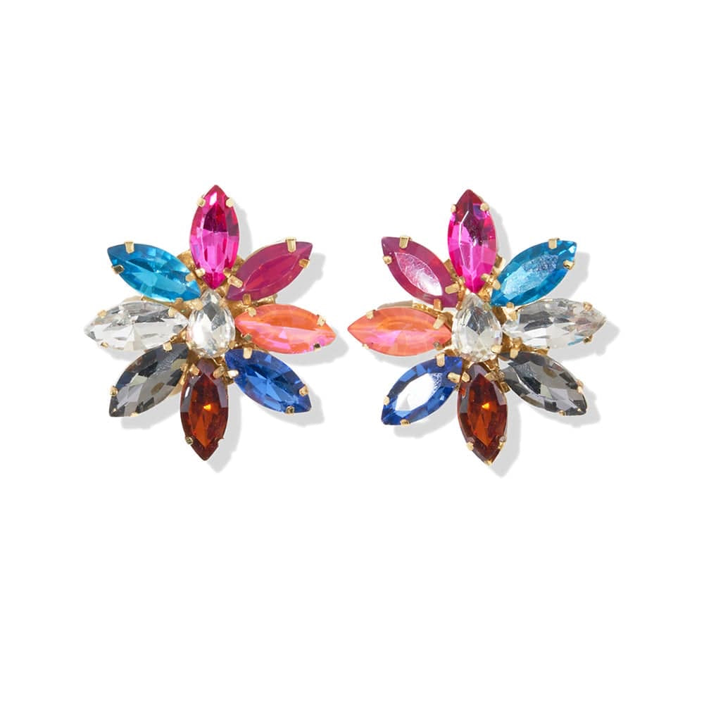 Daisy Multi Mixed Post Earrings - RAINBOW