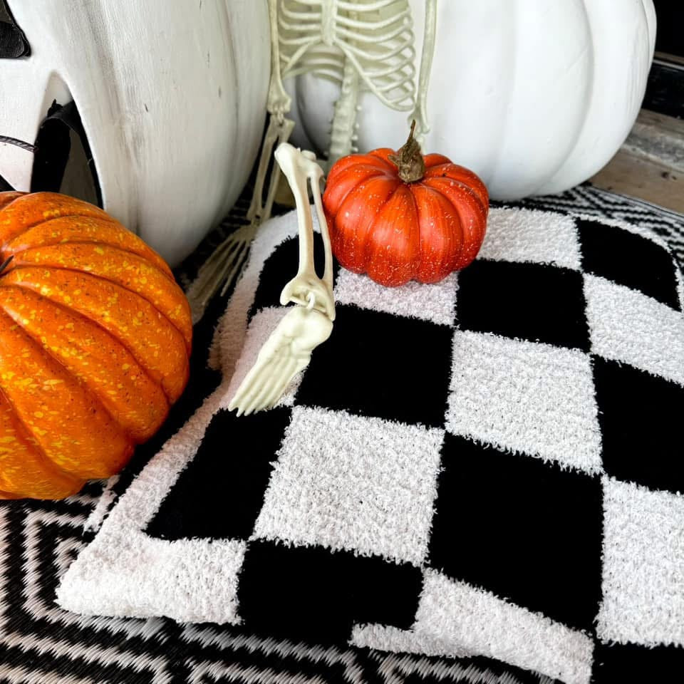 Checkered Spooky Blankets