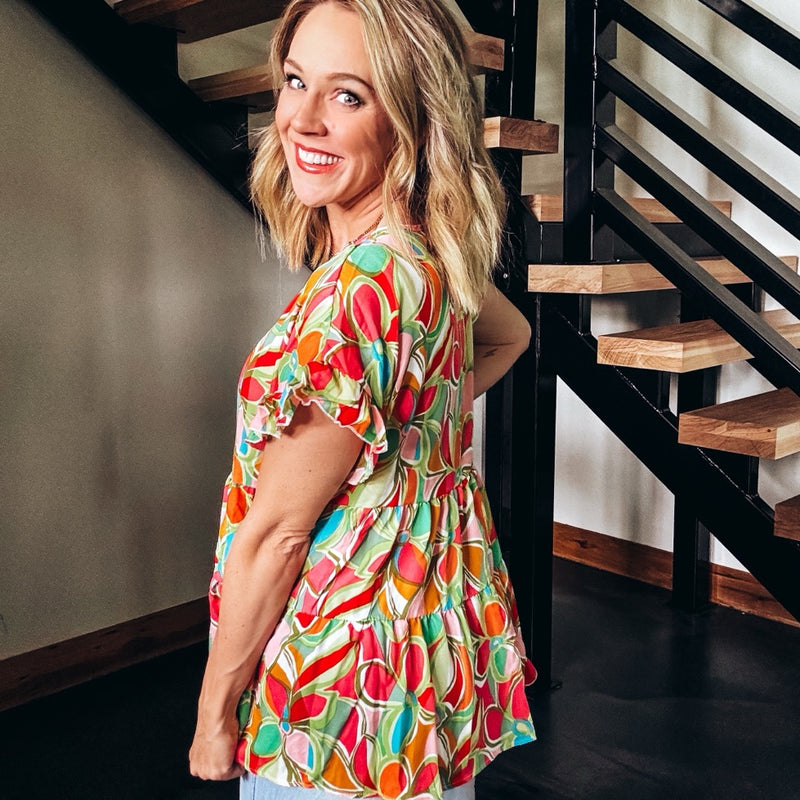 Spring Showers Tiered Top