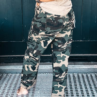 Callie Camo Barrel Jeans