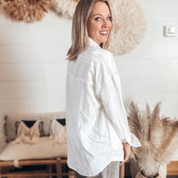 Carrie Tencel Button Down - CREAM