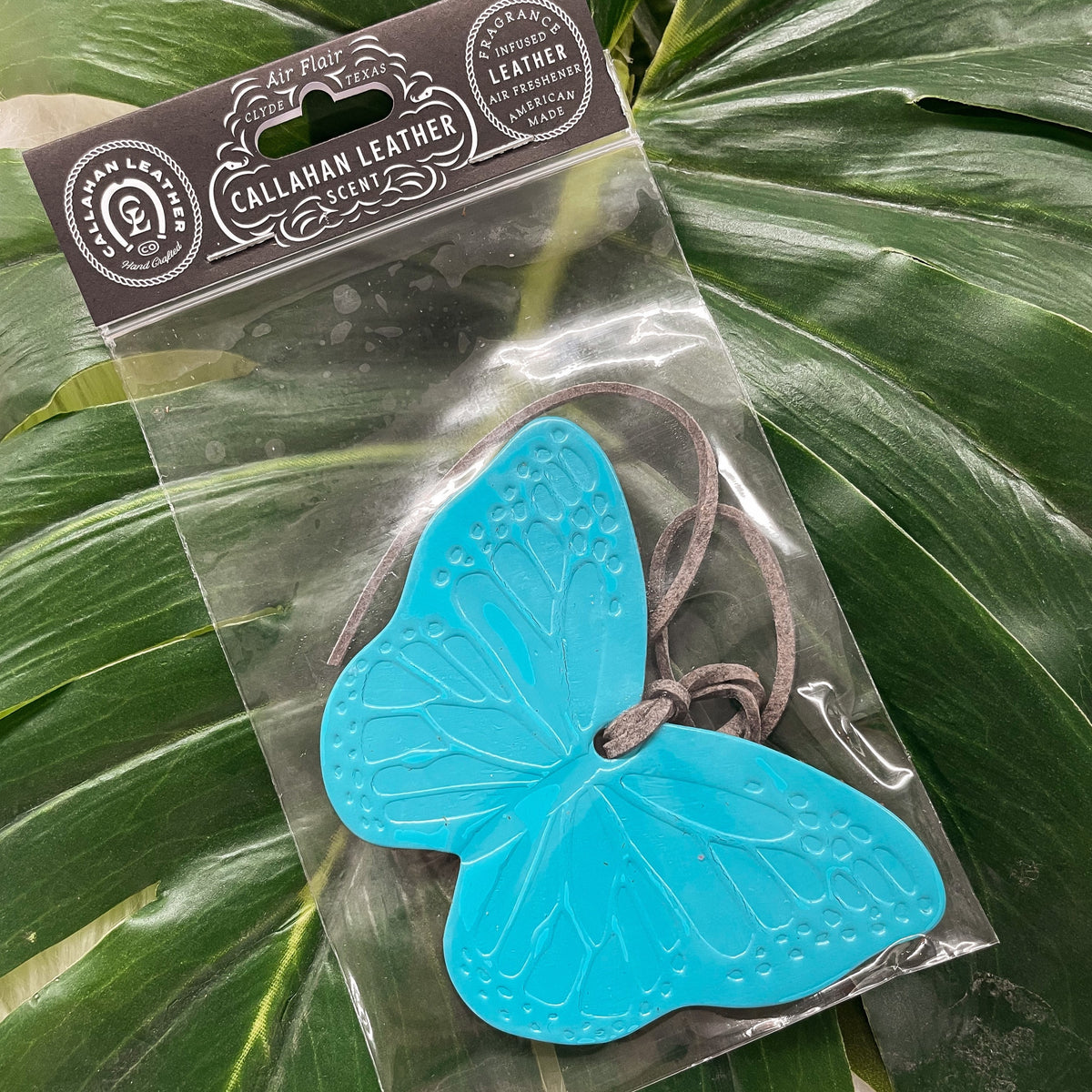 Butterfly Leather Freshie – Prickly Pear TX
